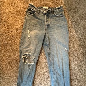Abercrombie & fitch mom jeans. Ripped & distressed style